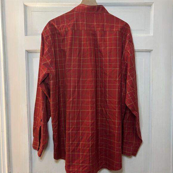 Brooks Brothers 1818 Men's XL Maroon Red Plaid Long Sleeve Button Down Shirt - Picture 5 of 6